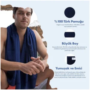 Anemoss Sailor's Ties Beach Towel Navy Blue 140X70 Cm