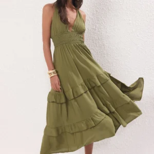Women's Straight Maxi Sleeveless Beachwear Oversized Dress