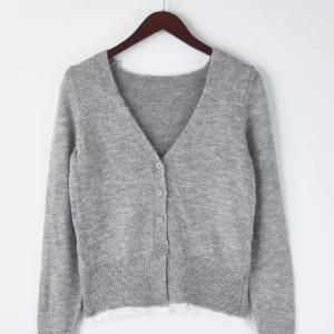 Women's Color Block Long Regular Cardigan