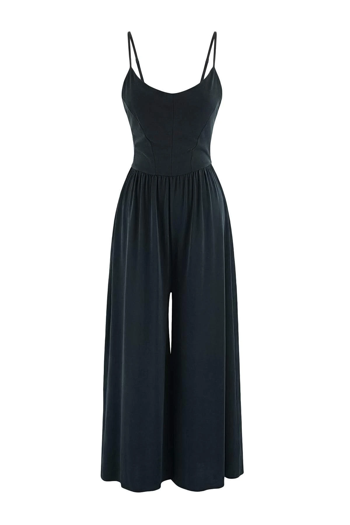 Trendyolmilla Women's Gray Flat Sleeveless Casual/daily Relaxed Overalls - Image 4