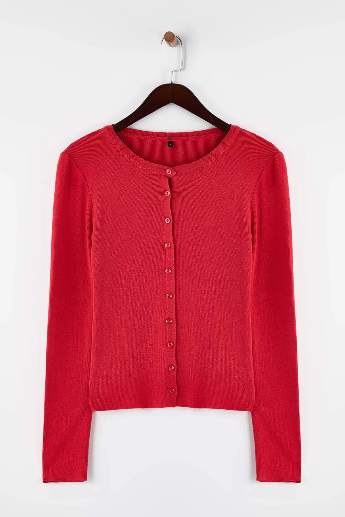 Women's Green Flat Long Regular Cardigan - Image 2