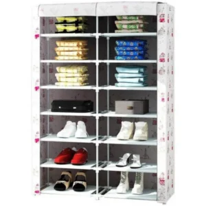 2 Compartment Plastic Cloth Wardrobe, Cloth Shoe Rack - İstanbul Tema