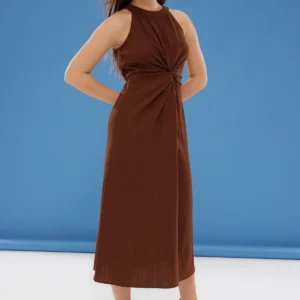 Women's Plain Midi Sleeveless Casual Regular Dress