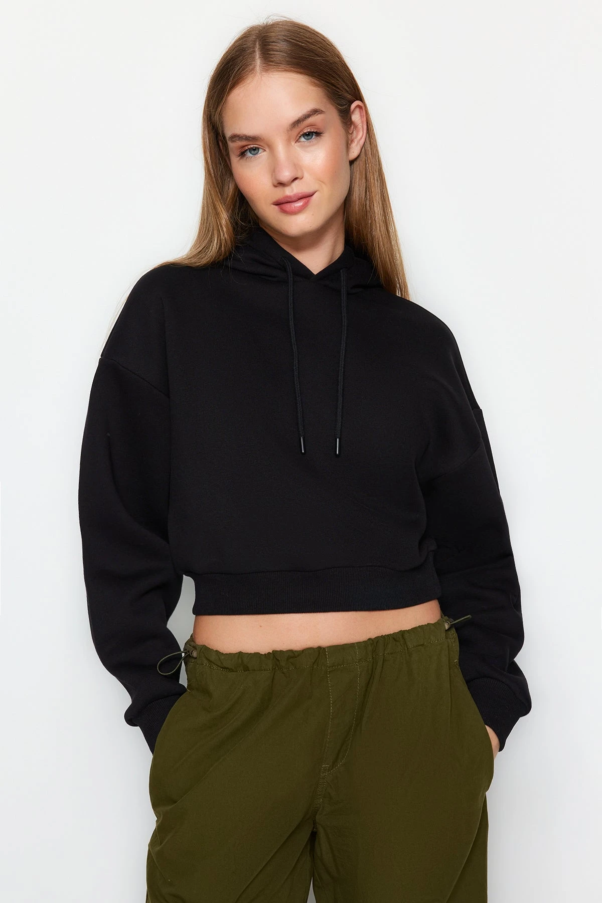 Women's Plain Long Relaxed Sweatshirt - Image 3