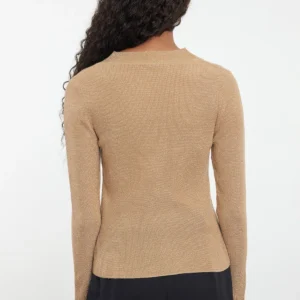 Women's Green Plain Long sleeve Regular fit Sweater