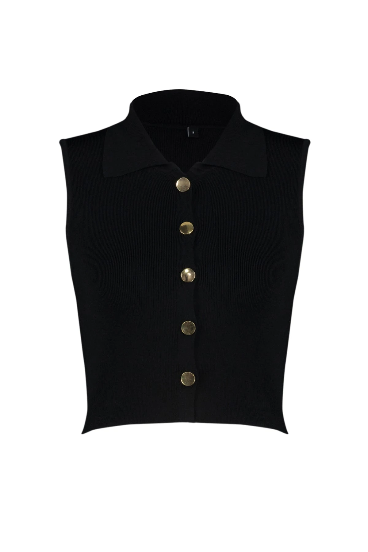 Women's Plain Sleeveless Fitted Sweater - Image 3
