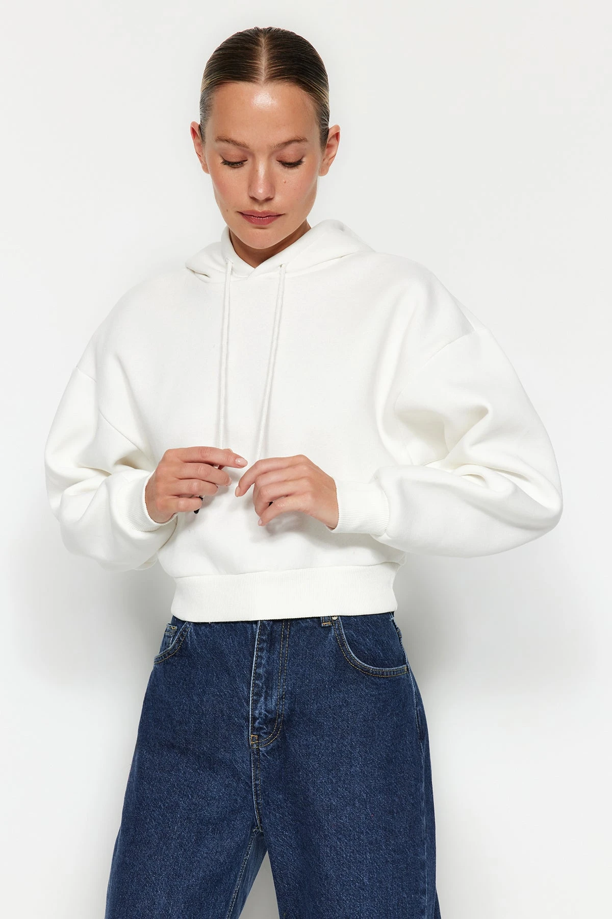Women's Plain Long Relaxed Sweatshirt - Image 5