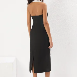 Women's Very Colorful Straight Midi Hanging Stylish/night Fitted Dress