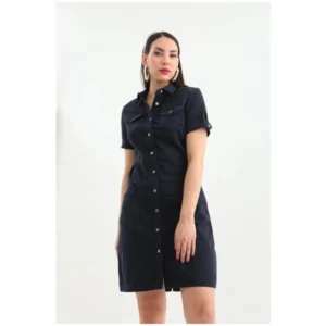 Women's Buttoned Jean Dress