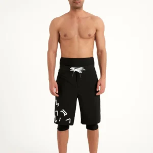 Marina Black Modest Men’S Swim Shorts - S2503-1
